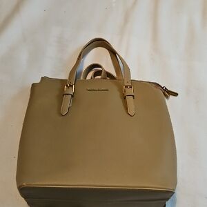 Montana West Tan Leather Top-Handle Backpack